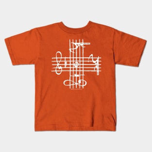 Johann Sebastian Bach Musical Signature Notation Cross Kids T-Shirt